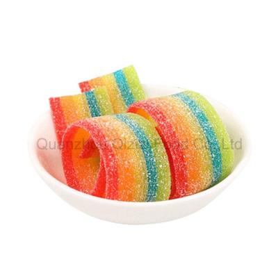 China Natural Sour Belts Rainbow Licorice Candy and Candy Gummy Candy for sale