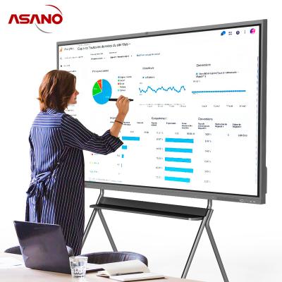 China T-C275I 75 inch 2022 Android 11 High-end asano Interactive Touch Led Dual Screen Smart System Interactive Panel For Classroom Eq for sale