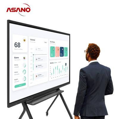 China T-C255I Multifunctional OPS Panel ASANO Smart Finger Teaching All In One Huge Size Interactive Computer LED Whiteboard Maker for sale