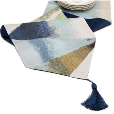 China Ink Painting Coffee Table Cloth Flag Bed Tailstock Towel Place Mat Durable Cotton And Linen Table Cloth for sale