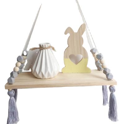 China Modern Nordic Wall Hanging Shelf Storage Acorns Decor Room Kids Toys Children Toys Model Baby Kid Room Wood Supply Art Home Decoration for sale