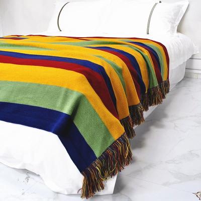 China Plaid Knit Blanket Bedding Sofa Couch Pets Mattress Pad Kids Bedding Blanket Kids Rising Tent Comforter for sale