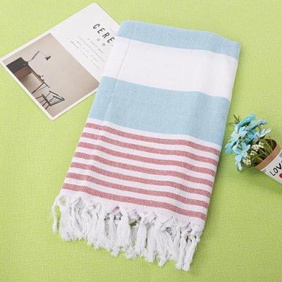 China Beach Cotton Surfing Towel On The Beach With Tassels Travel Sunscreen Women Shawl Scarf for sale