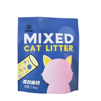 China Sustainable apple green tea peach flavor Strong Water-Absorbent dust free mix Cat Litter sand for sale