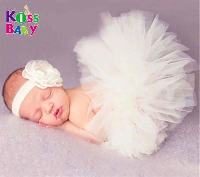 China European And American Style Babies Princess Skirt Newborn Tutu Skirt With Flower Headband Newborn Photography Props Infant Costume Outfit Set for sale