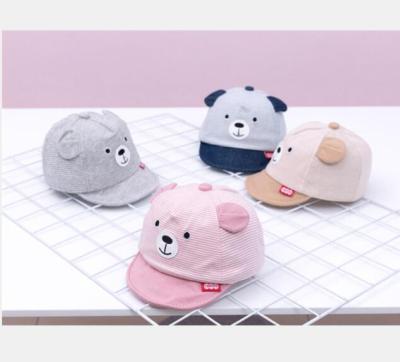 China Cute Casual Striped Soft Girls Sun Beret Spring Baby Boy Baseball Eaves Hat Summer Cotton Kids Hats for sale