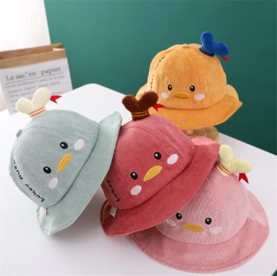 China 100% Hot Selling Baby Sun Bucket Hats Cartoon Style Kids Hats Summer Cotton Lovely for sale