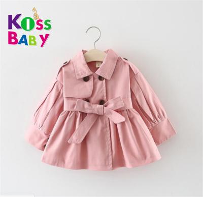 China Feather Down Sleeve 2020 New Arrival Children's Long Ditch Clothing Elegant Straight Belt Coat 2-7 Years Girls Clothing Girl's Coat for sale