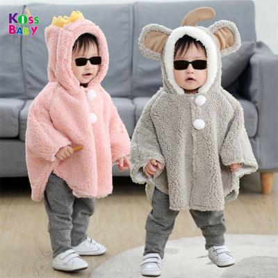 China Breathable Baby Coats Cape Windproof Plain Color Fluffy 