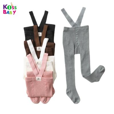 China Gaiters Autumn Cotton Waist Designer Navel Strap High Kids Pantyhose Baby Gaiters Tights for sale