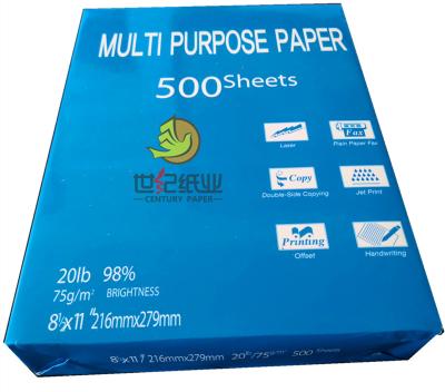 China Anti-Curl Copy Paper Letter Size 75 gsm 8.5