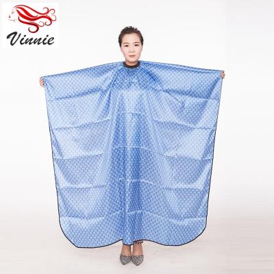 China 2018 new polyester style salon private label hairdresser cape, customized waterproof cape for haircut for sale