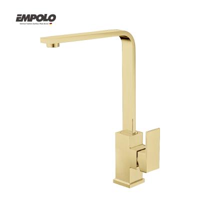 中国 Modern CUPC Gold Faucet Maker Body Brass Single Handle Waterfall Modern Kitchen Faucet 販売のため