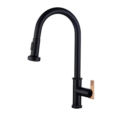 중국 Cupc Modern Modern Black Kitchen Sink Taps Spring Pull Down Kitchen Faucet Faucets 판매용