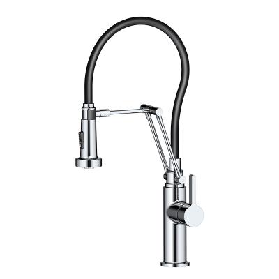 Cina Cupc UPC Wras Modern Luxury High Quality Single Handle Pull Down Flexible Kitchen Faucet Sprayer Kitchen Sink Mixer Taps in vendita