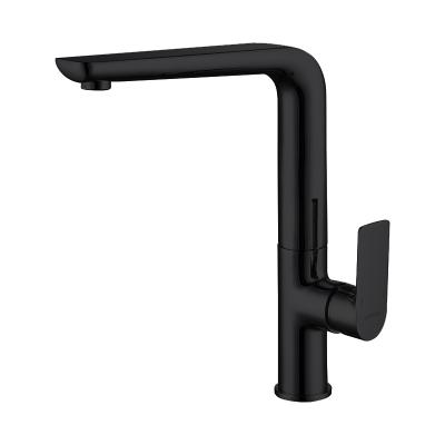 Chine Matte Black Copper Stylish Kitchen Sink Faucet Mixer Tap Low Price Durable Modern Kitchen Faucet à vendre