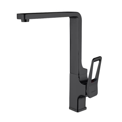 中国 Gray Black Rectangular Copper Kitchen Modern Faucet Gun Single Lever Griferia Para Lavamanos 販売のため