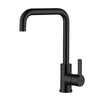 China Matte Black Copper Stylish Kitchen Sink Faucet Mixer Tap Low Price Durable Modern Kitchen Faucet for sale