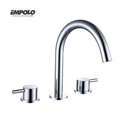 China China Factory OEM Modern Elbow Double Handle 3 Hole Widespread Bathroom 3 Hole Basin Taps Mixer Tap For Basin for sale