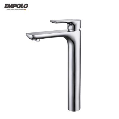 China Modern Wholesale High Polished Brass Single Lever Bathroom Basin Faucets for sale