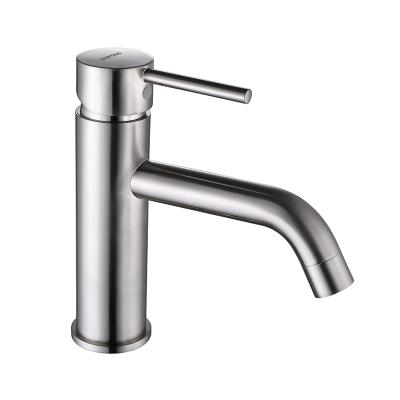 China Modern Made In Stable Porcelain Basin Water Taps Single Hole Copper Wash Basin Bathroom Mixer Tap Te koop