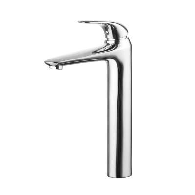 中国 Modern New Design Bathroom Sink Faucet Lead Free Mixer Tap High Basin Brass Tall Faucet For Vanity 販売のため