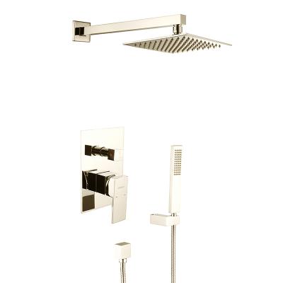 China Without Slide Bar Contemporary Commercial Gold 2 Function Full Shower System Fixtures With Single Lever Handle for sale