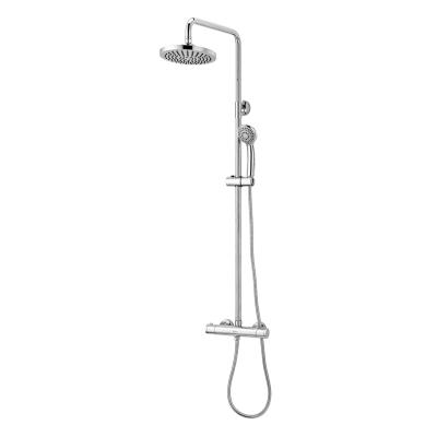 Cina With Slide Bar Matte Black UK Style Approved Rain Shower Mixer Tap Set Thermostatic Faucet Taps Thermostatic Shower in vendita