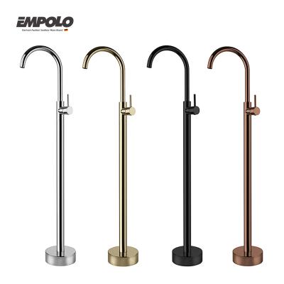 China Without Slide Bar Empolo Round Floor Bathtub Free Standing Copper Shower Bathtub Mixer for sale