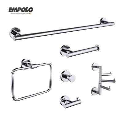 China Sustainable Designers Commercial Copper Wall Mounted Toilet Accessories Chrome Square Bathroom Accessories Set Te koop