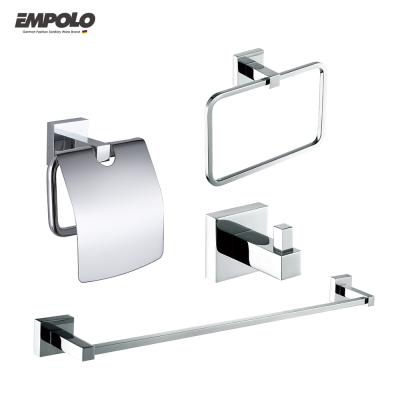 China Viable Commercial Hotel Project Modern Chrome Fittings Toilet Decoration Bathroom Accessories Sanitary Set Te koop