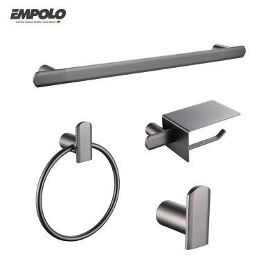 China New Arrival Sustainable Gunmetal 4 Piece Kit North America Wall Mounted Brass Hardware Luxury Bathroom Accessories for sale