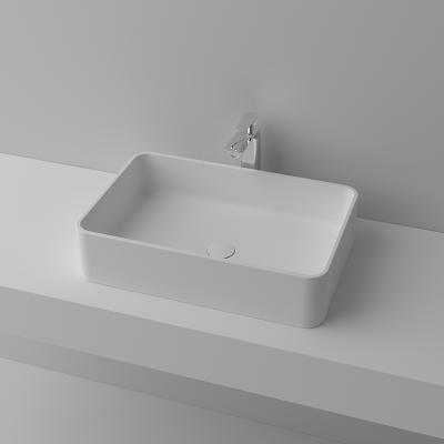 China Easy Clean Single Sink Countertop Hand Design Artificial Stone Shell Shaped Double Bathroom Sink for sale