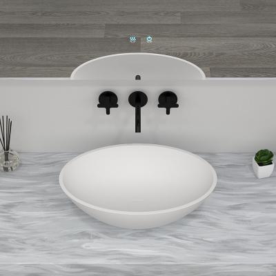 China Designer Wash Bathroom Stone Resin Toilet Sink Combination Countertop Easy Clean Basin for sale