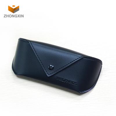 China Recyclable Wholesale Package For Glass Blue Leather Boxes Glass Eyewear Boxes Custom Logo for sale