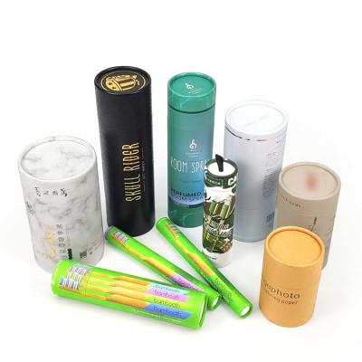 China Recyclable One-Stop Service Custom Round Colored Hard Cardboard Cylinder Tube Gift Box Tube Packaging For Essential Oils for sale