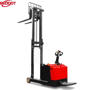 China Innovative Reddot Pile Counterweight Forward Reach Forklift Electric Mast Stacker with AC Traction Motor for sale