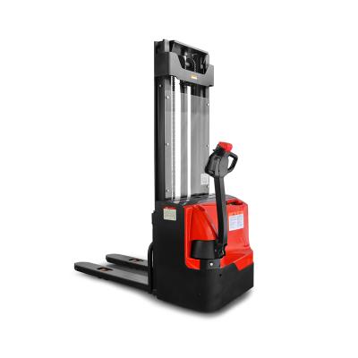 China Hotels 1ton 1.2ton 1.4ton 1.6ton 2ton Rack Drive Walking Electric Forklift Pallet Stacker for sale