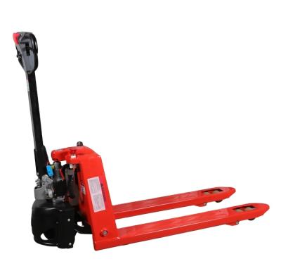 China Hotels REDDOT EPT20-18EHJ 1.8ton Jack Semi Electric Hand Pallet Truck With DC Power for sale