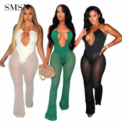 China Anti-wrinkle sexy women club see lady jumpsuit backless jumpsuit for sale