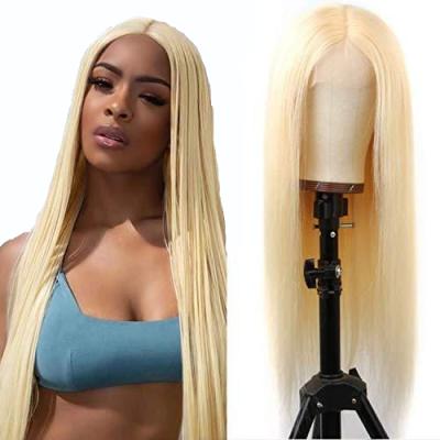 China SPARK 613 Blonde Straight Hair Weave Bundle Mink Brazilian Cuticle Aligned Human Hair Bundles With Closure for sale