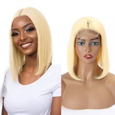 China Wholesale SPARK Straight Ombre Lace Front Wig 613 Blonde Hair Ombre Hair Ombre Color Bob Wig 613 for sale