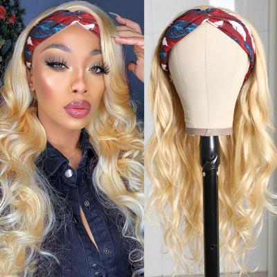 China Straight/Body/Straight Wave/Deep Curly/Curly Curly/Water/Wholesale 613Blonde Natural Wave Headband Wigs For Women, Straight Headband Hair Wigs, Colored Brazilian Blonde 613 Headband Wigs Hair for sale