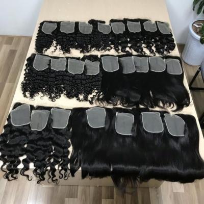 China 4x4 5x5 6x6 7x7 Lace Closure 100% Swiss Brazilian Hair Transparent Lace Closure , HD Lace Closure 4*4 13*4 5*5 for sale