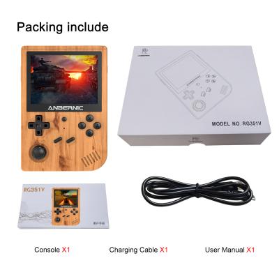 China Nostalgic Vibration Handheld PS1 15000 Support People Game RG351V Open Source HD N64 Remote Sensing Portable 2 Retro In 1 Classic Game Console for sale