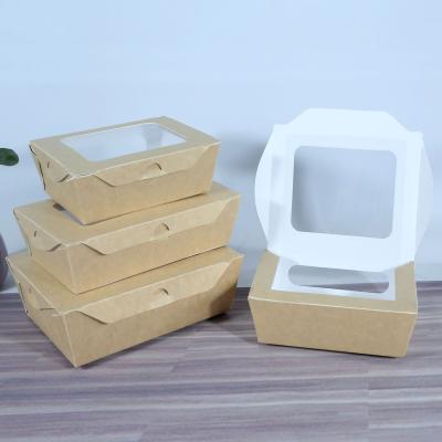 China High Quality Disposable Crease-Free Take-out Box Salad Catering Paper Box Disposable Food Bowl for sale