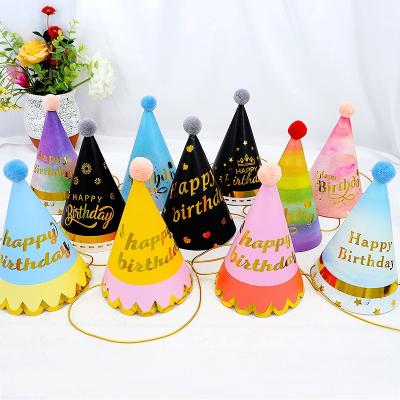 China Bundle/baby whole year adult party ball birthday cap hairy party hat other new series colorful red children's furry hat for sale