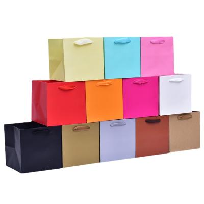 China High Qaulity Florist Packaging Paper Recyclable Square Wide Bottom Cake Fruit Baking Potted Gift Tote Bag Paper Bag Wholesale for sale