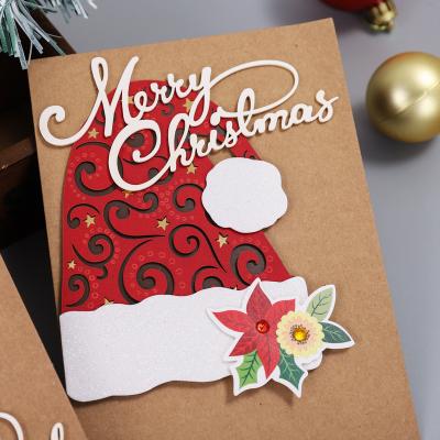 China Exquisite Creative Three-dimensional Central Institute of Statistics Card Business DIY Christmas Greeting Card Blessing Europe Small Message Card for sale