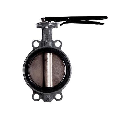 China General Handle Type Ductile Iron Soft Seal Stainless Steel DISC Wafer Butterfly Valves For Water Oil Gas Plant for sale